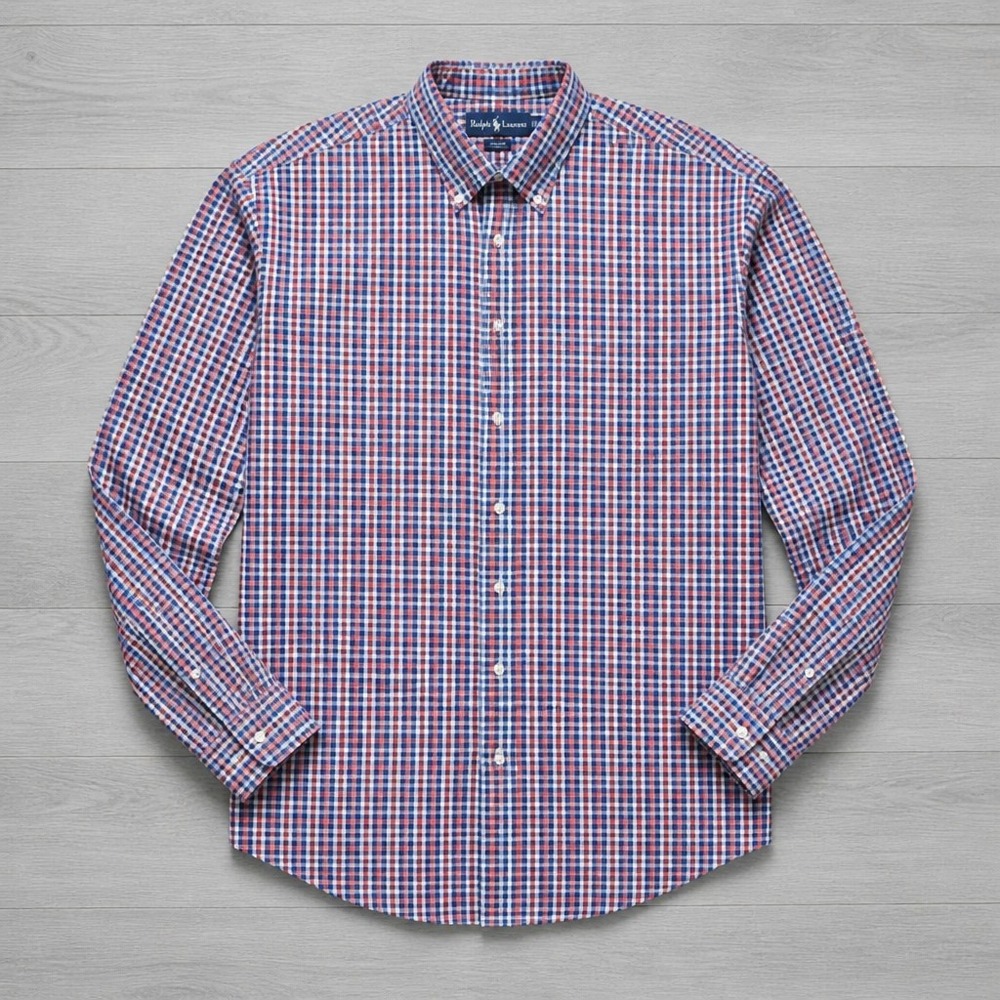 Lands' End XXL No Iron Twill Plaid Dress Shirt - Traditional Fit NEW without Tag